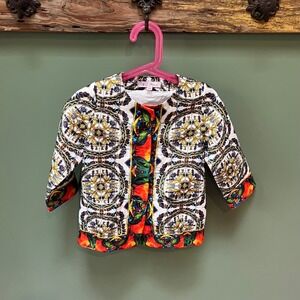 WL Monsoon Kids Quilted Floral Jacket,‎ Size 3A, Colorful Medallion Pattern